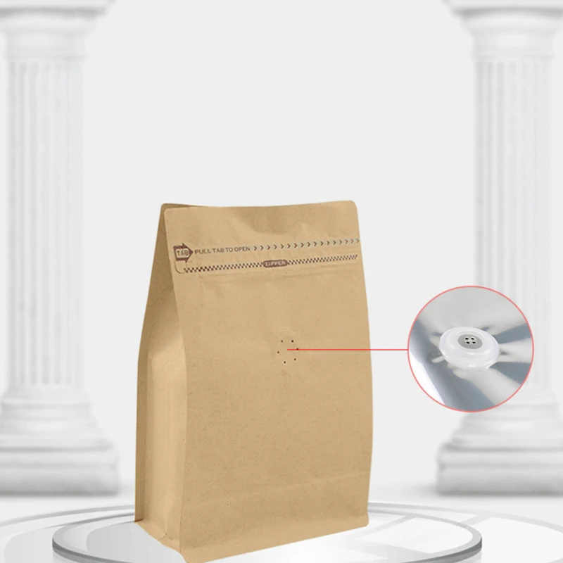 Bolsalas de Armazenamento para Grãos de Café Fábricas em Papel Kraft com Válvula de Café 50