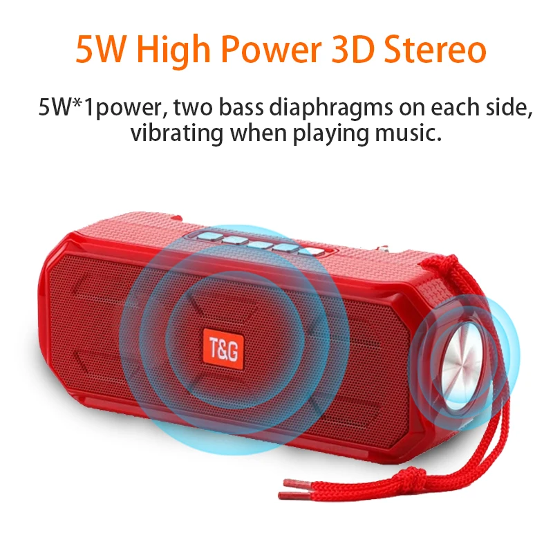 Портативная Bluetooth-колонка Беспроводная мини-колонка с солнечной зарядкой 10 Вт