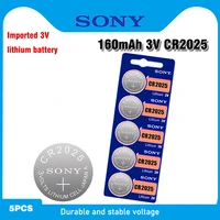 5pcslot sony original cr2025 button cell battery 3v lithium batteries cr 2025 for watch remote toy computer calculator control