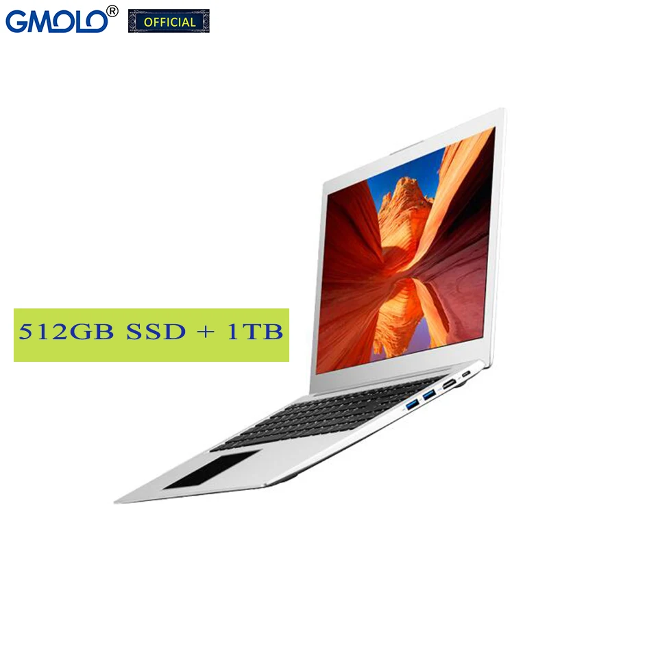 GMOLO 15,6 игровой ноутбук 16 Гб DDR4 512 ГБ SSD+ 1 ТБ core I7/I5 8-го поколения четырехъядерный металлический ноутбук