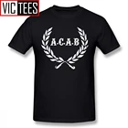 Мужские футболки Acab A C A B, футболка ACAB для футбола, Мужская футболка с принтом, футболка из 100% хлопка, забавная Пляжная футболка