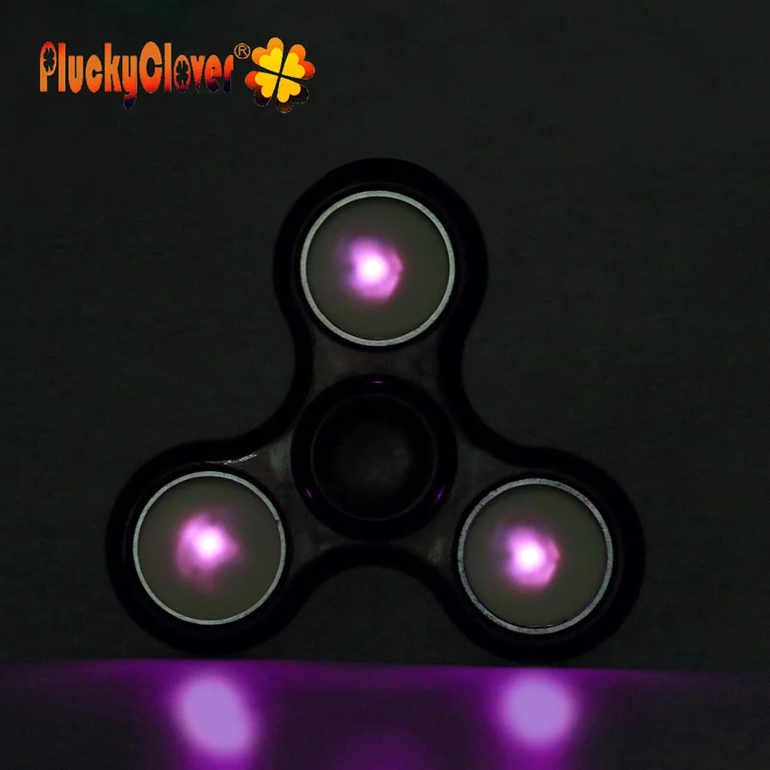 1 шт. Черный ABS Tri-spinner керамический центральный подшипник светодиодный Спиннер светящаяся игрушка-Лидер продаж, спинер, антистресс, EDC Figet Spiner