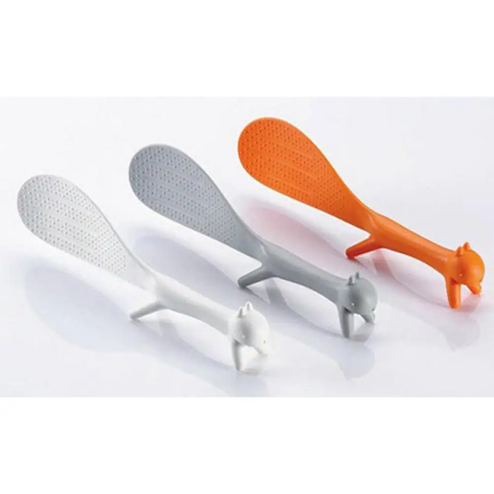 MeterMall 1 шт. милая белка в форме антипригарная стоящая ложка для риса |