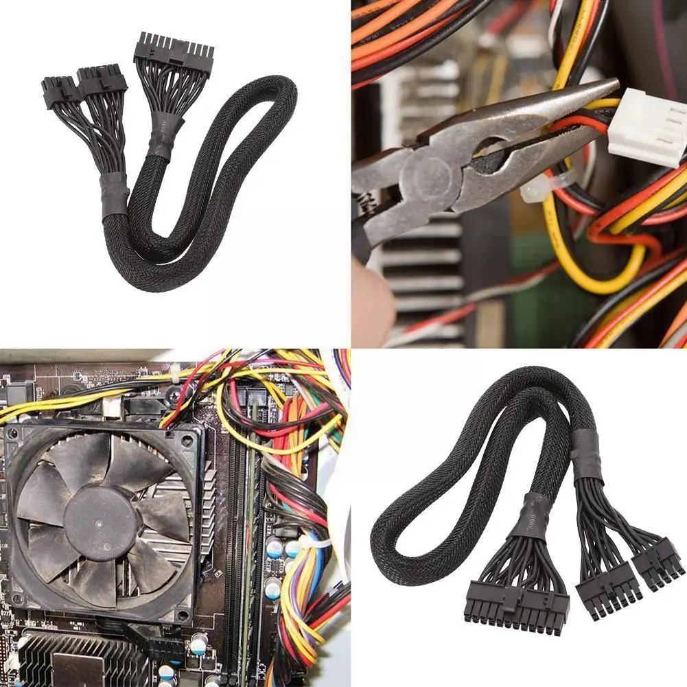 

14pin + 10Pin To 24 Pin ATX Power Supply Cable 20+4 PSU Pin Motherboard HX1200i Sleeve HX1000i HX750i For Corsair HX850i D3O5