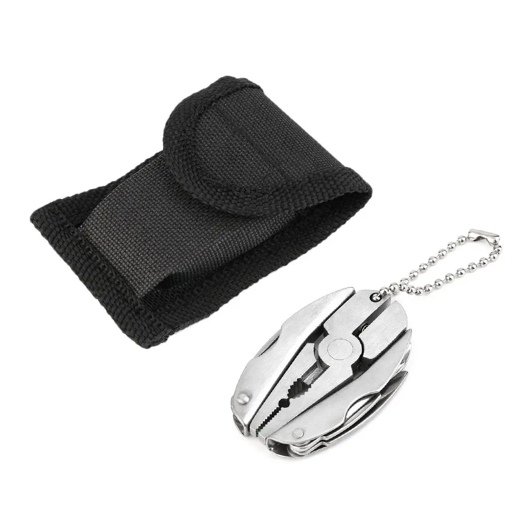 1 шт. открытый мини складной многофункциональный плоскогубцы зажим Брелок