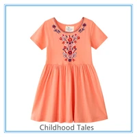 new products childrens clothing girls dress summer short sleeve leisure holiday skirt