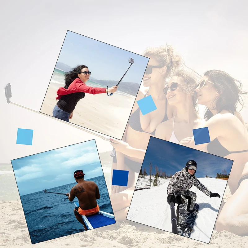 Монопод портативный для экшн-камеры 19 дюймов селфи-Палка GoPro Hero 11 10 9 8 7 6 5 Sjcam Xiaomi Eken