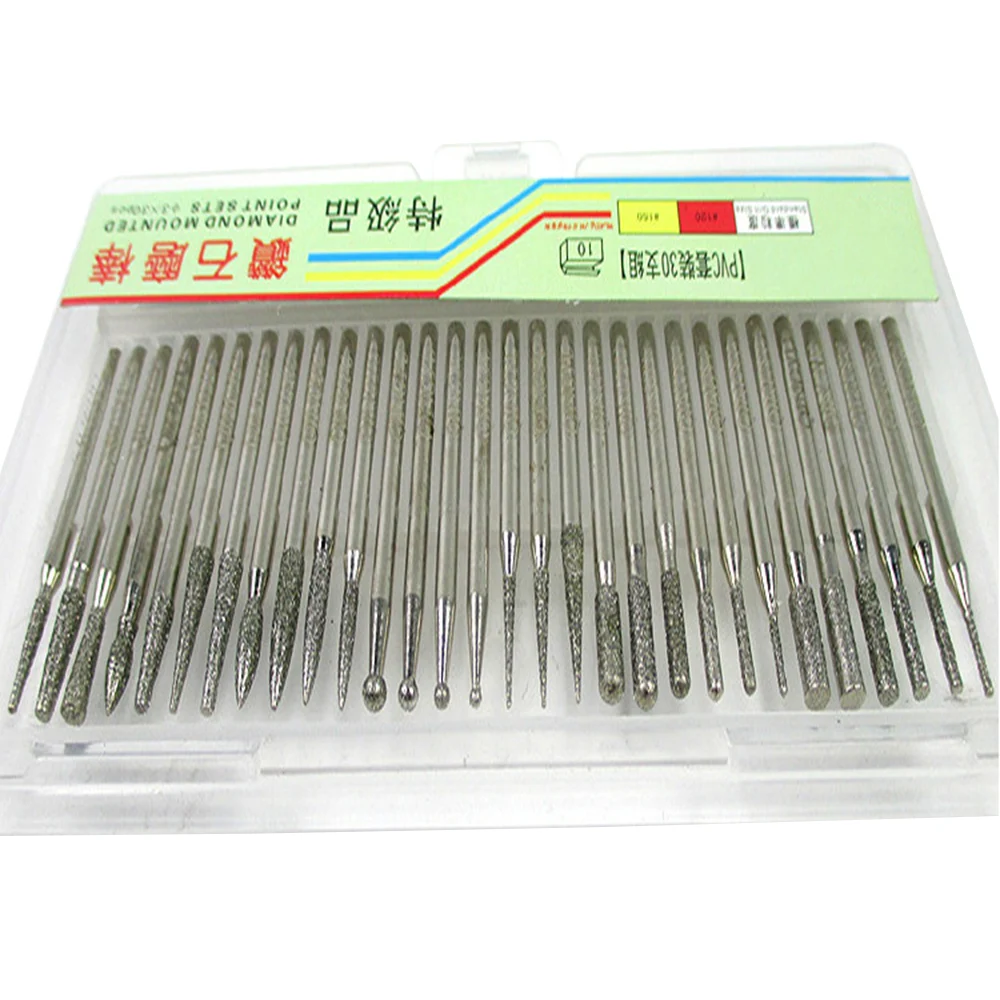 30/шт 3 мм алмазные боры Dremel ротационный инструмент спеченные абразивные