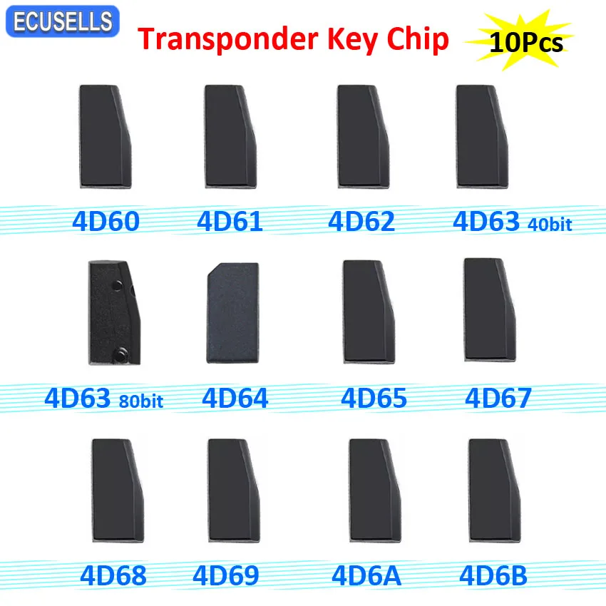 Чип автомобильного ключа-транспондера 4D60 4D61 4D62 4D63 40Bit 80Bit 4D65 4D67 4D68 4D69 4D6A 4D6B пустой