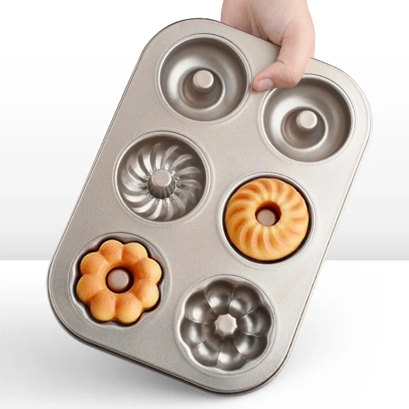 

Donut Molds Baking Pans 6 Cavity Doughnuts Mold Sheet Trays for Cookie