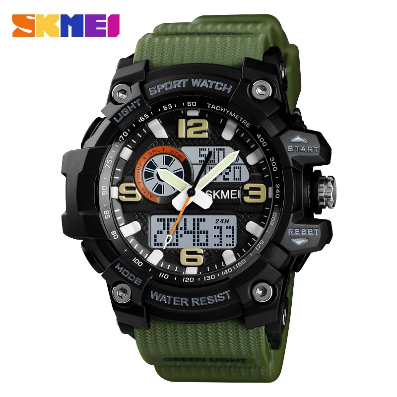 

SKMEI Outdoor Sports Watch Men Women Big Dual Display Ladies Waterproof Watches Fashion Outdoor 3 time Digital Wristwatch