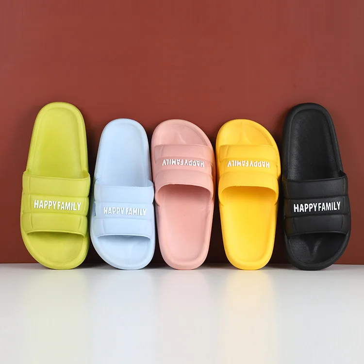 Summer New Ladies Home Slippers Soft Bottom Waterproof Non-slip Slippers Simple Solid Color Couple Sandals And Slippers