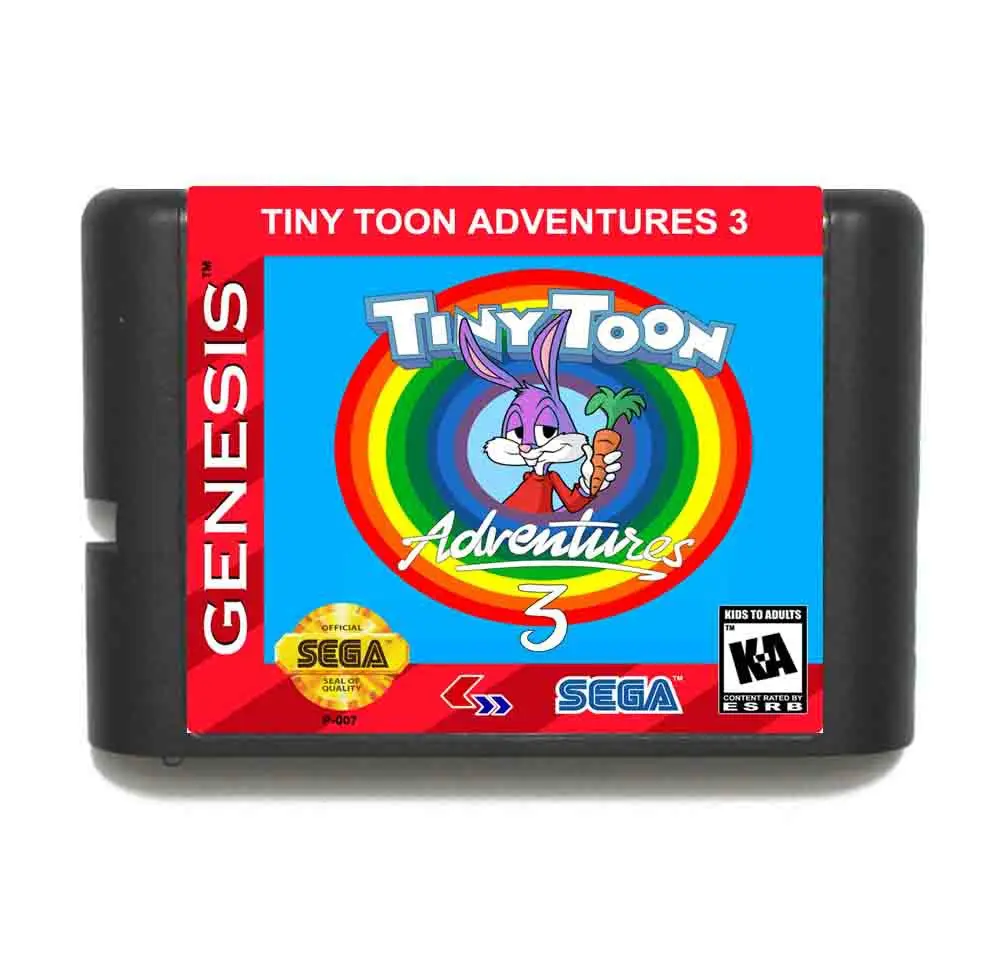 Игра игра Tiny Toon Adventure 3 16 бит MD с розничной коробкой для Sega Mega Drive Genesis | Электроника