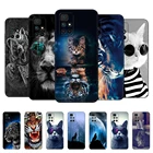 Чехол для Redmi 10, силиконовая задняя крышка для телефона xiaomi Redmi 10, 2022, 2021, чехол 6,5 дюйма, Redmi10, черный чехол из ТПУ, чехол с рисунком льва, тигра, волка, кота