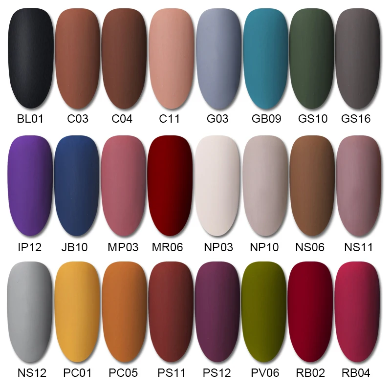 BORN PRETTY Gel Polish Plum Color Semi Permanent Soak Off Gel Nail Polish 60 Colors Nail Art Gel Varnish Matt Top Coat Need 6ml
