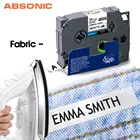 12 мм ткани этикетка Совместимость Брат FA231 черная и белая ткань гладить на ленте для Brother PT-H110 PT-D210 PT-D600 этикетировщик