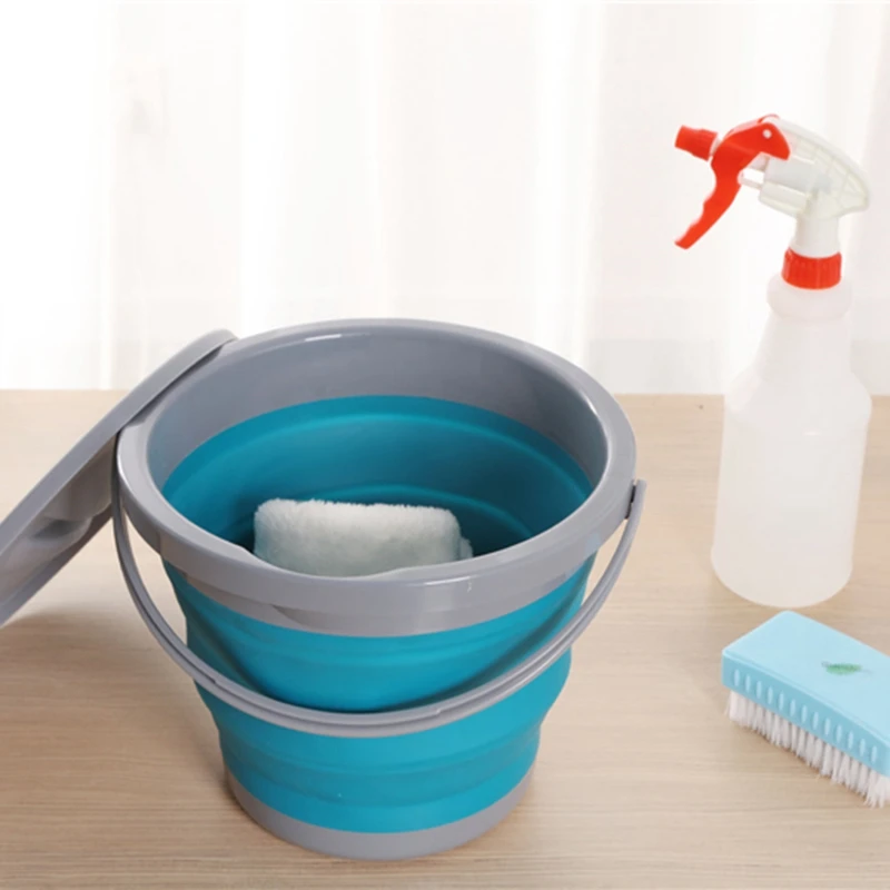 5л складное ведро с крышкой портативное для мытья автомобиля рыбалки продвижение