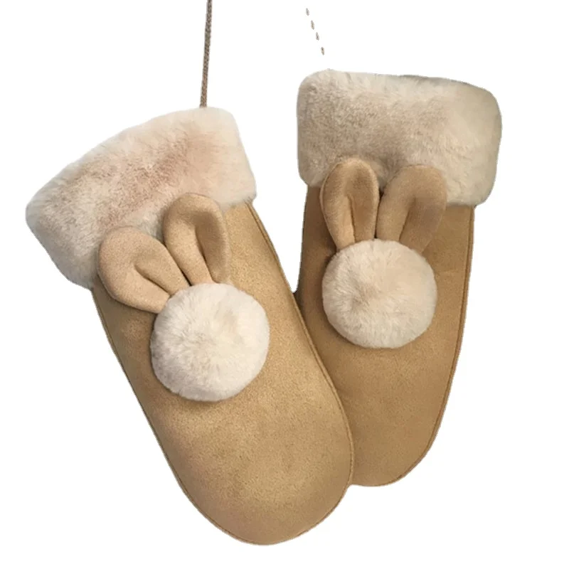 

Winter Gloves Winter Suede Thickened Warm Neck Gloves