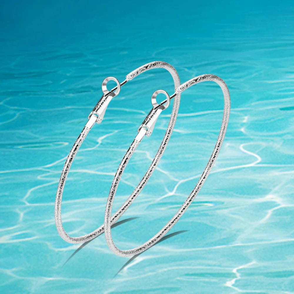 Женские серьги кольца с большими кругами ювелирное изделие в стиле ретро из