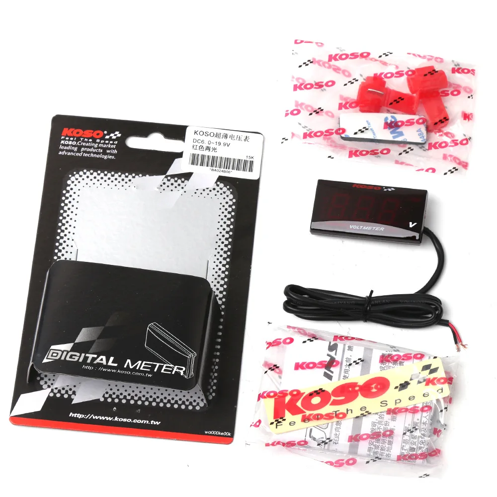 Универсальный мотоцикл мини светодиодный цифровой вольтметр инструменты Guage для