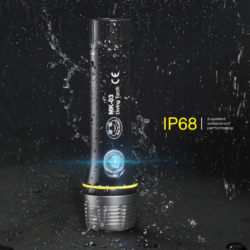 1000lums Профессиональный Дайвинг фонарик Портативный подводное погружение фонарь