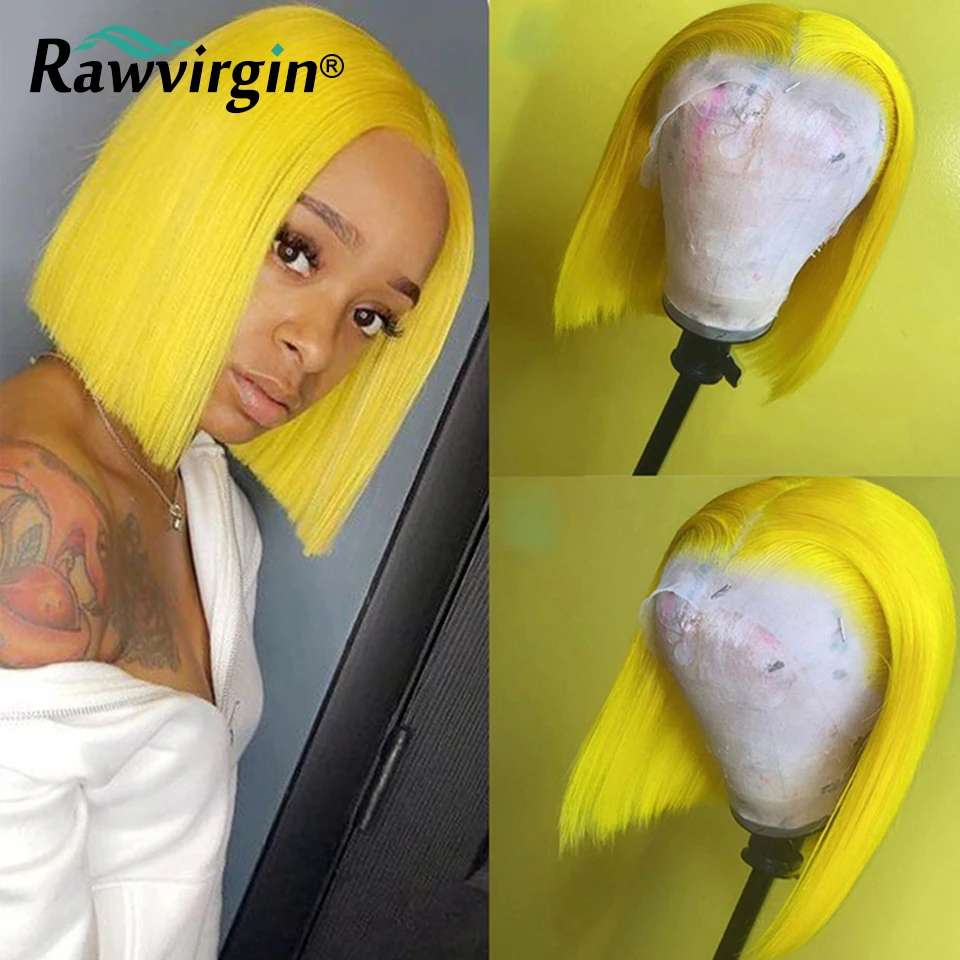 

Парик из натуральных волос, желтый цвет, 250%