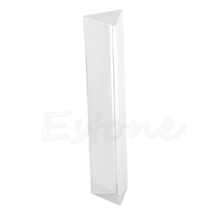

Optical 6\" 15cm Glass Triple Triangular Prism Physics Teaching Light Spectrum H7ED