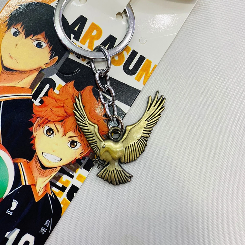 

Haikyuu!! Hinata Pendant Karasuno High School Keychain Keyring Alloy Uniforms Key Chain Accessories Shoyo Kageyama Tobio