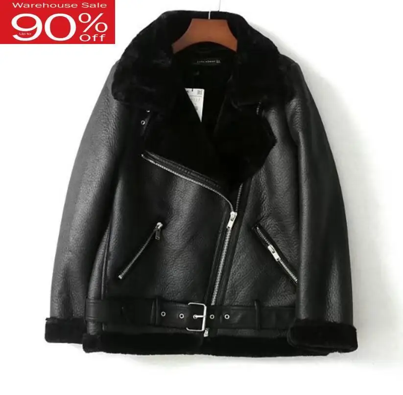 2020 зимние женские пальто из овечьей кожи утолщенное Женское с меховой подкладкой