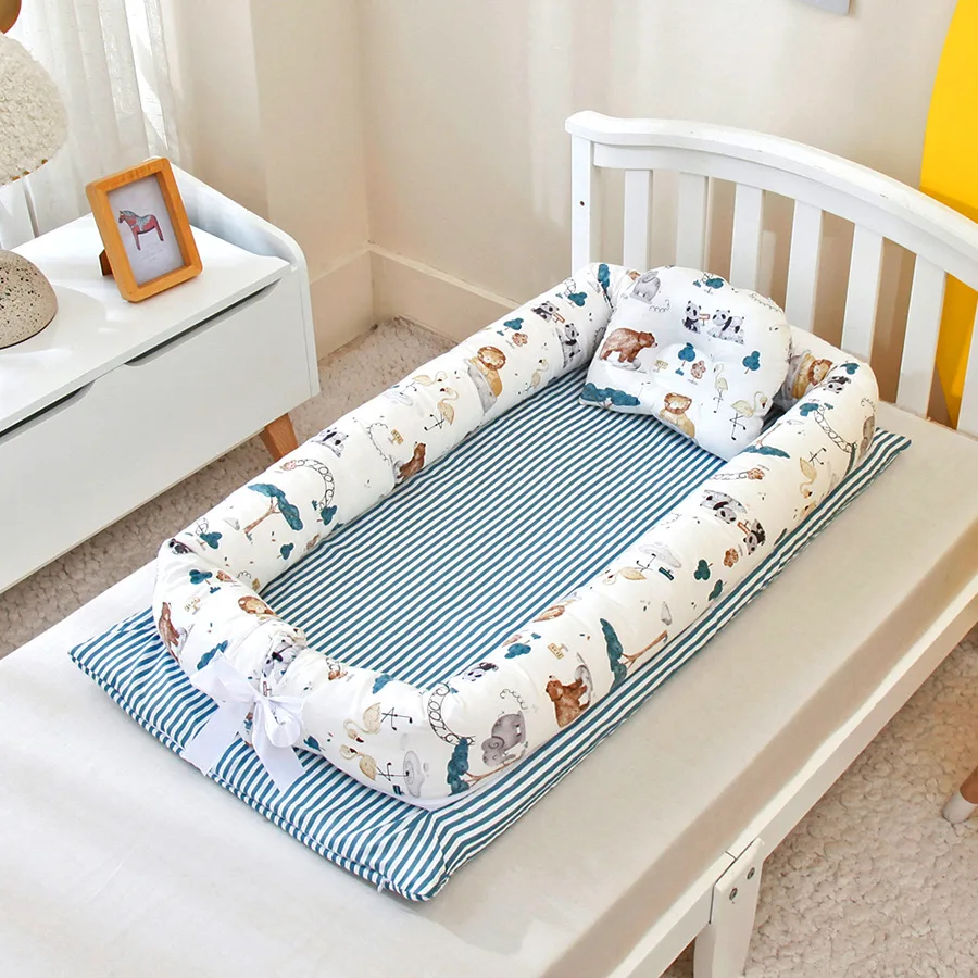 

Direct Selling Hot Sale Portable Folding Baby Newborn Playpen Lounger Cots Sleeping Nest Nusery Removable Travel Fence Crib Bed