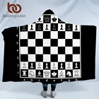 BeddingOutlet шахматная доска с капюшоном, одеяло из микрофибры, шерпа, Флисовое одеяло, черно-белое носимый одеяло, квадратное подростковое постельное белье