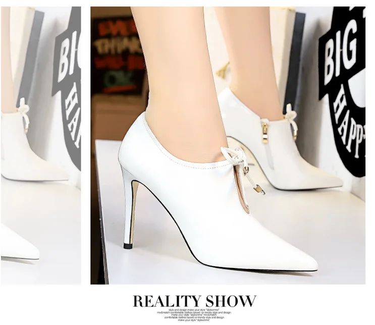 Женские ботильоны; зимние сапоги; zapatos de mujer; зимние сапоги; сапоги на высоком каблуке; пикантные лакированные туфли для ночного клуба с острым носком