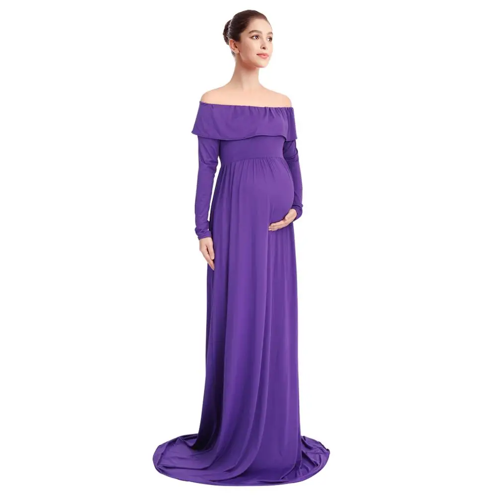 Платье для беременных с длинным рукавом Макси длинное платье женские костюмы