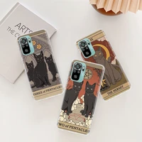the empress tarot cat art print phone case for xiaomi redmi 10 prime 10a 10c 10x 9a 9c 9t 8a 7a 6a 9 8 7 6 s2 k40 pro k30 k20 co