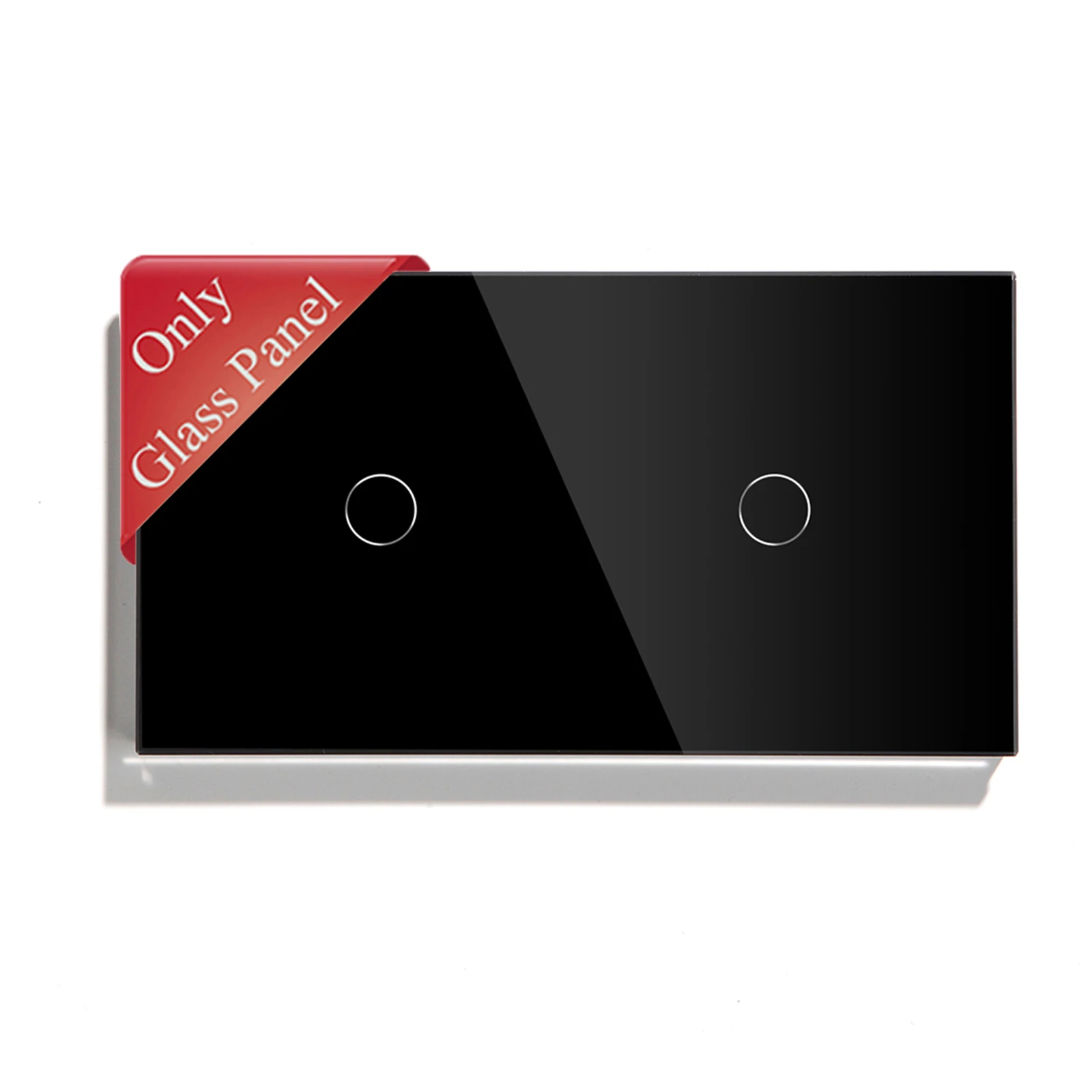 Bseed EU Russia Standard 86mm 157mm Pearl Crystal Glass Single Panel Black Wall Touch Switch Base DIY Part Home Improvement |