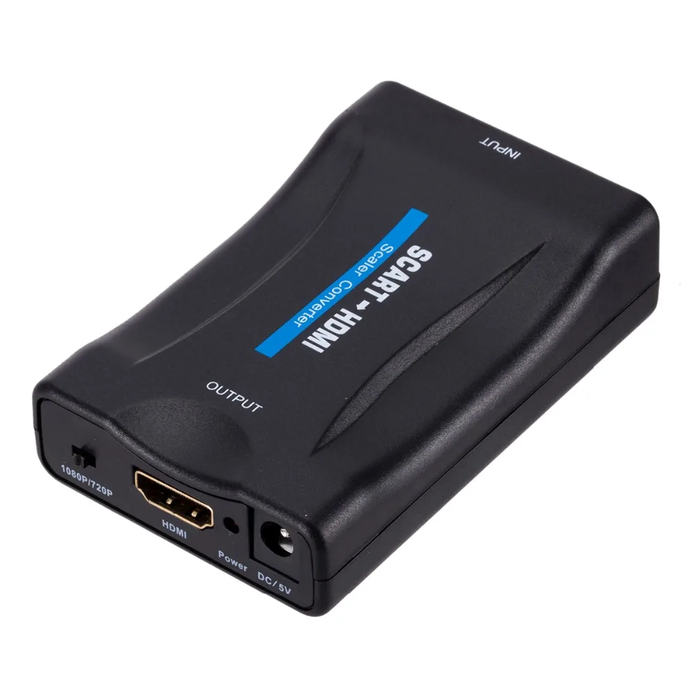Мини из scart в HDMI 1080P видео аудио высококлассный конвертер адаптер для HD tv DVD для Sky Box STB Plug and Play с кабелем постоянного тока