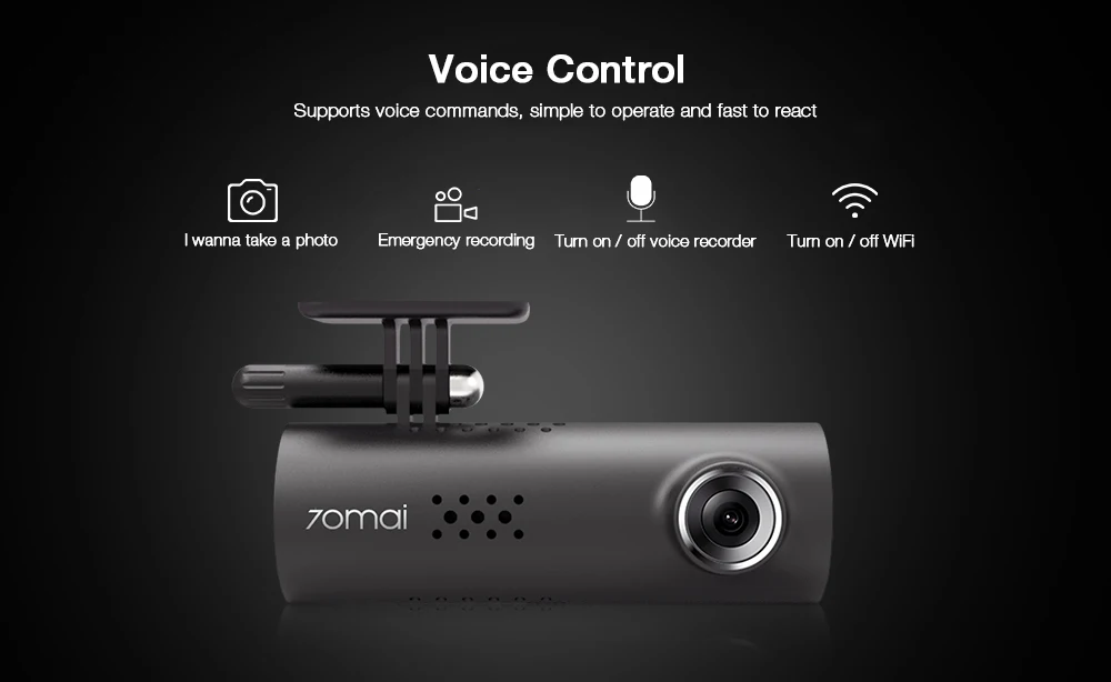 Xiaomi 70mai 1S видеорегистратор Xiaomi 70mai беспроводной WiFi DVR с 130 градусов 1920x1080 P Full HD ночная версия g-сенсор