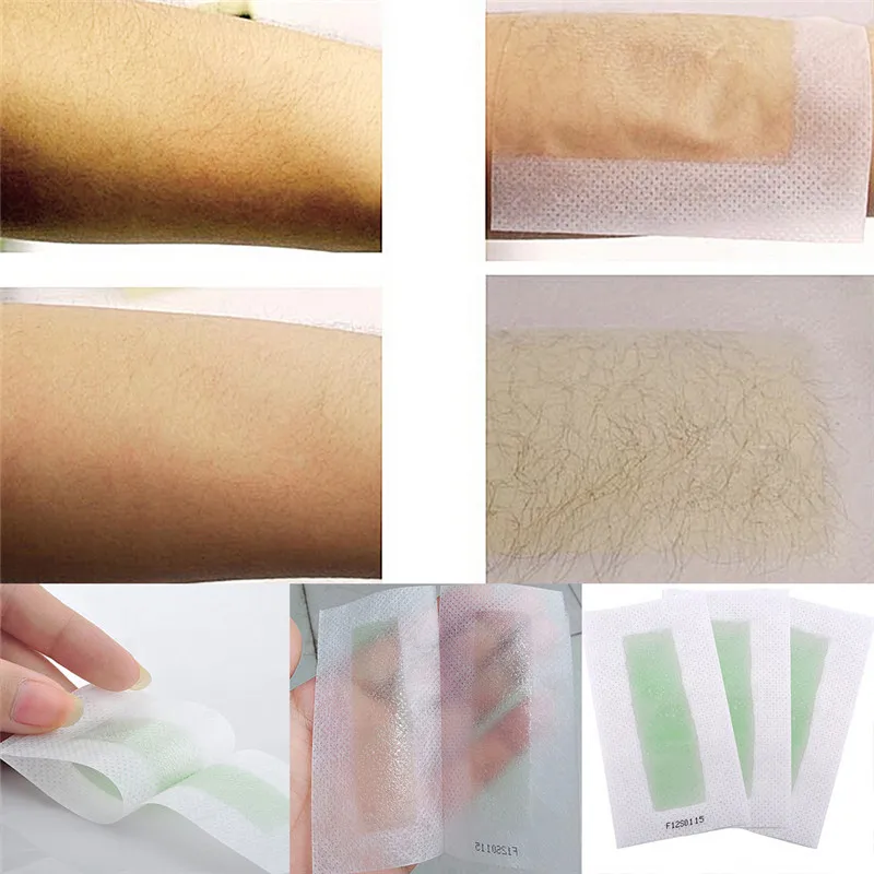 

8PCS Double Side Hair Removal Wax Strips Paper For Leg Body Facial Hair