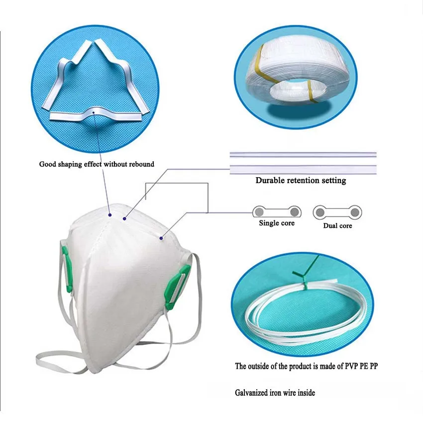 Зажим для носа 3 мм одножильный/5 из алюминия 100 шт.