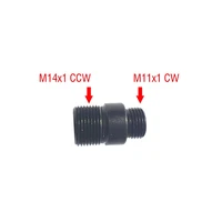 barrel end threaded adapter airsoft cnc machined 11mm to 14mm ccw thread adapter for we gbb