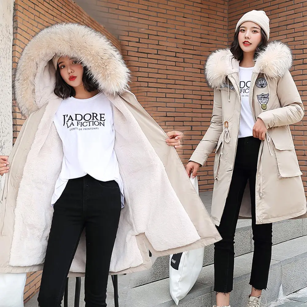 Женская куртка с капюшоном Vielleicht длинное зимнее пальто в стиле милитари парка