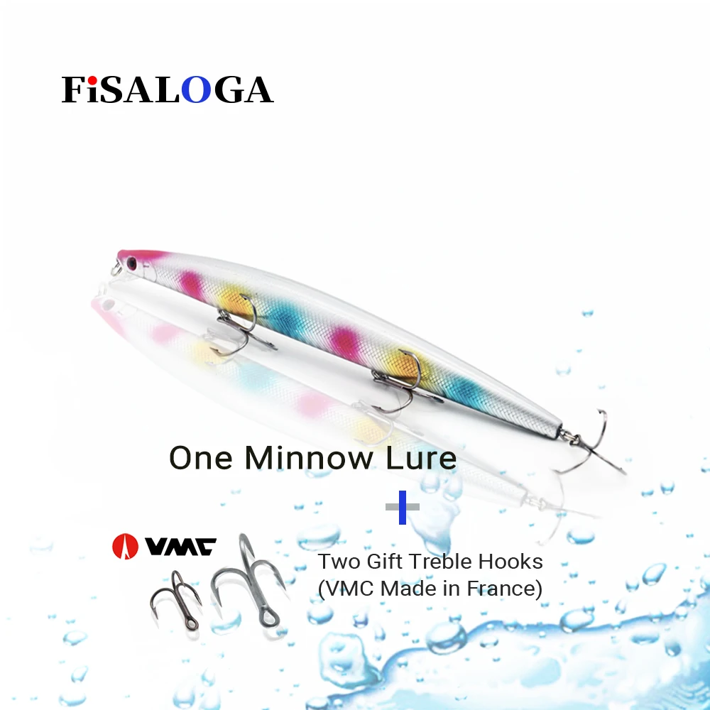 FiSALOGA искусственный рыболовный воблер Minnow приманка 185 мм 24 5 г глубина 0 6 2 м длинное