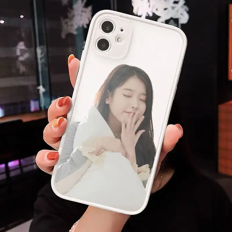 

IU Korean singer Phone Case Matte For iPhone 12 Mini 11 Pro XR XS Max 7 8 Plus X Hard PC Back Cover