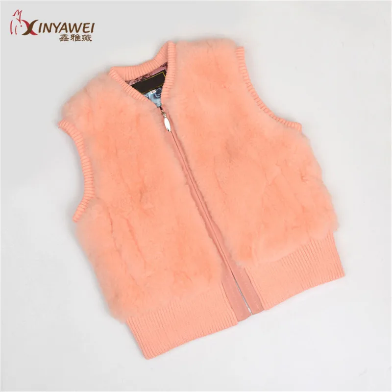 100% натуральный мех кролика жилет/верхняя одежда жилет/жилеты для мальчиков и