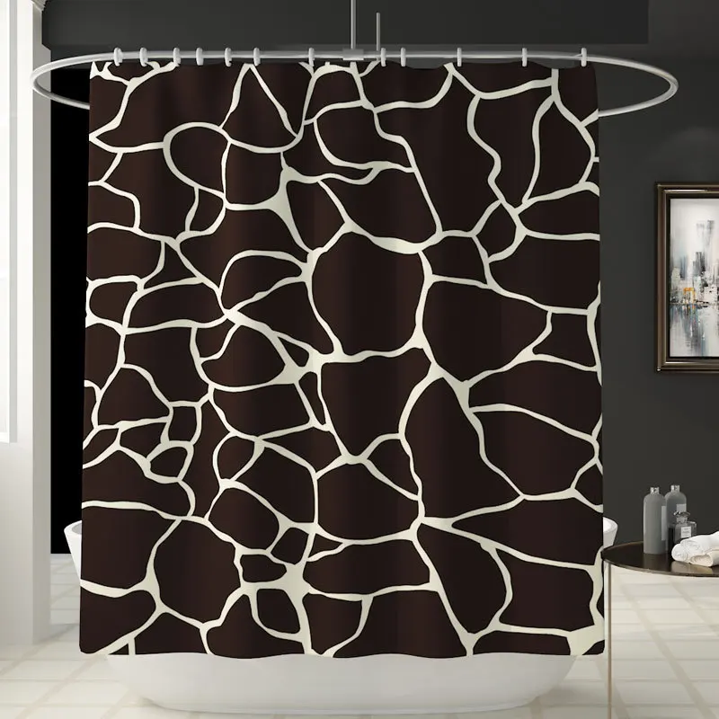 Креативная мраморная печать, для ванной комнаты, водонепроницаемая занавеска для душа, пьедестал, ковер, крышка для унитаза, набор, занавеска для ванной, набор ковриков - Цвет: Curtain 2