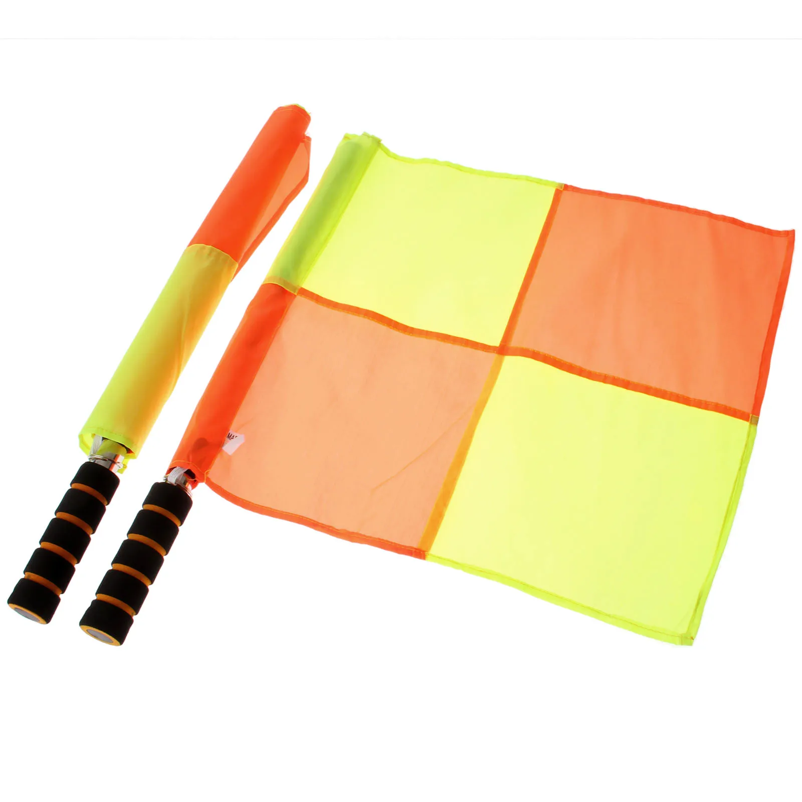2 шт. (1 пара) судейский флажок для футбола с сумкой переноски судья формирует