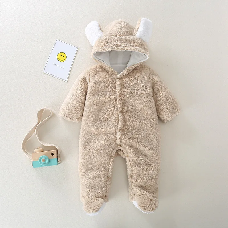 2019 winter baby rompers cute Hooded jumpsuit comfortable Keep warm girls boys clothing newborn | Детская одежда и обувь