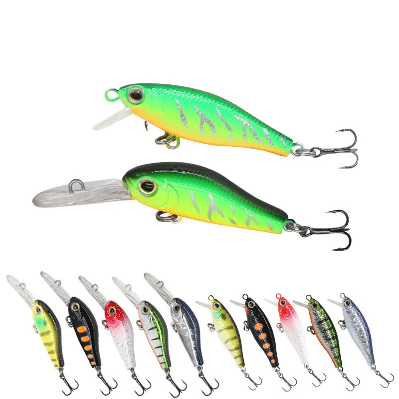 

Fishing Lure Minnow Deep Dive Lip Tongue Board Long Cast Noisy Steel Balls Build in Float Artificial Lures Lot 2 Pieces Sale