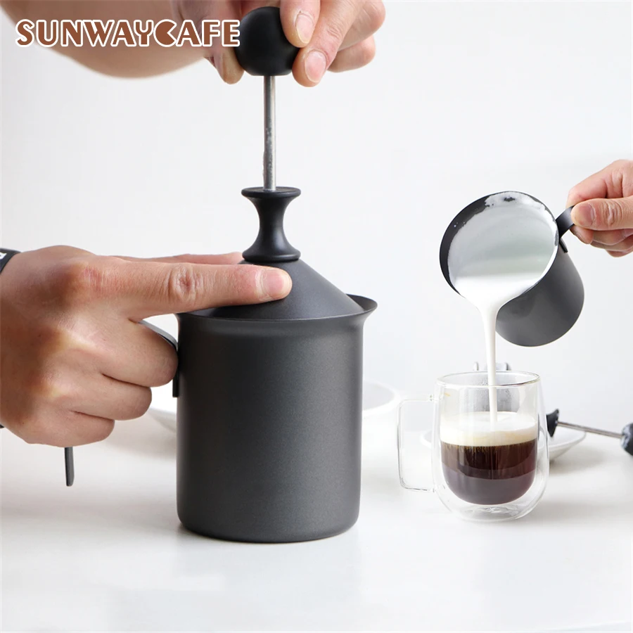 

400ML Manual Milk Frother Stainless Steel cappuccino Milk Creamer Milk Foam Mesh Coffee Foamer Creamer Kitchen Applicance