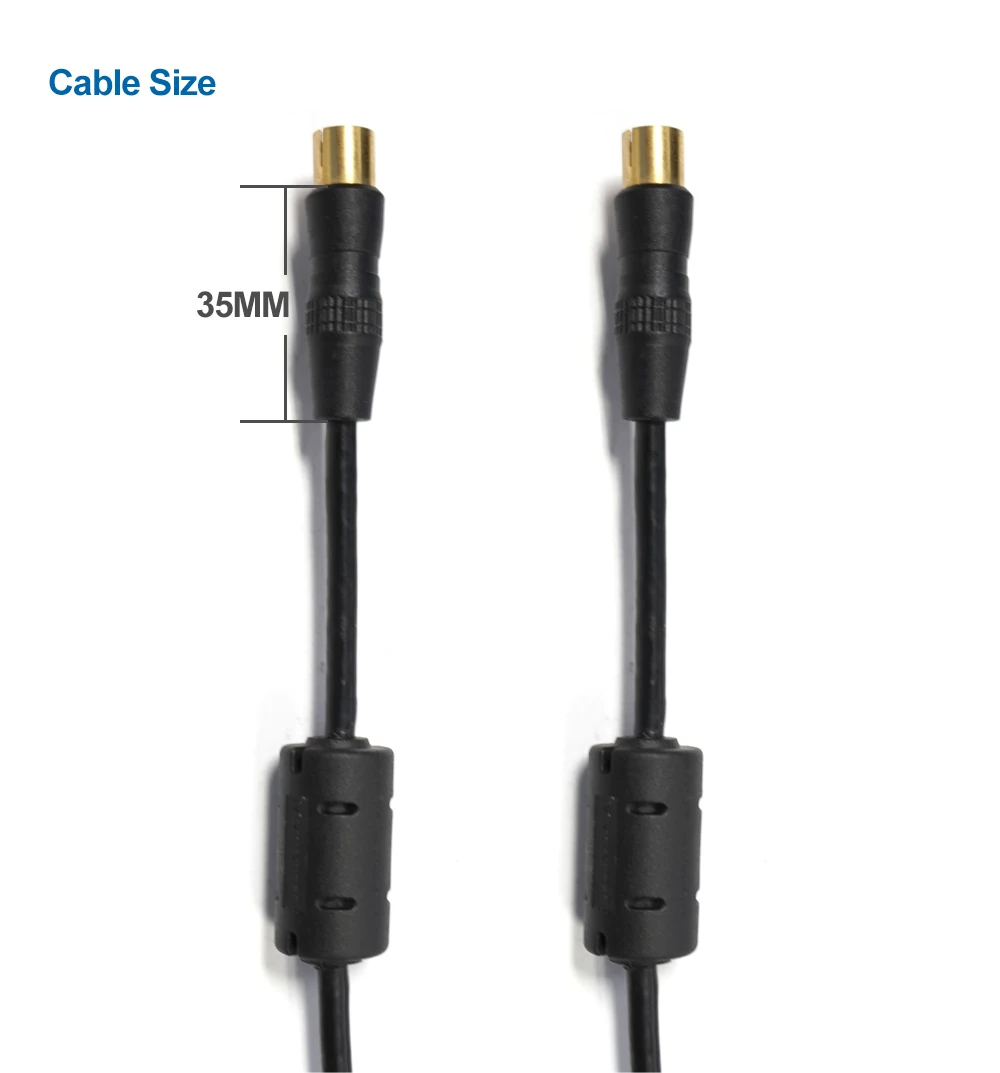 Vmade 1 м черный RF коаксиальный кабель разъем используется в DVB T ТВ адаптер